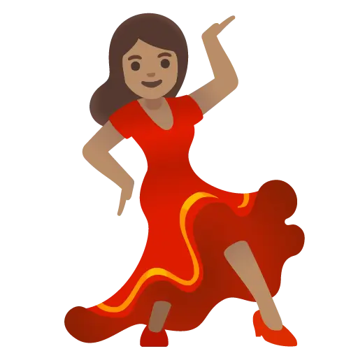 Woman Dancing: Medium Skin Tone