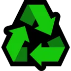 Symbole de recyclage universel noir