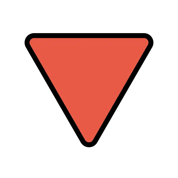 Red Triangle Pointed Down