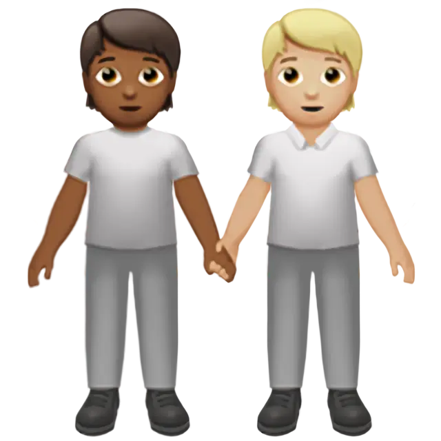 People Holding Hands: Medium-Dark Skin Tone, Medium-Light Skin Tone