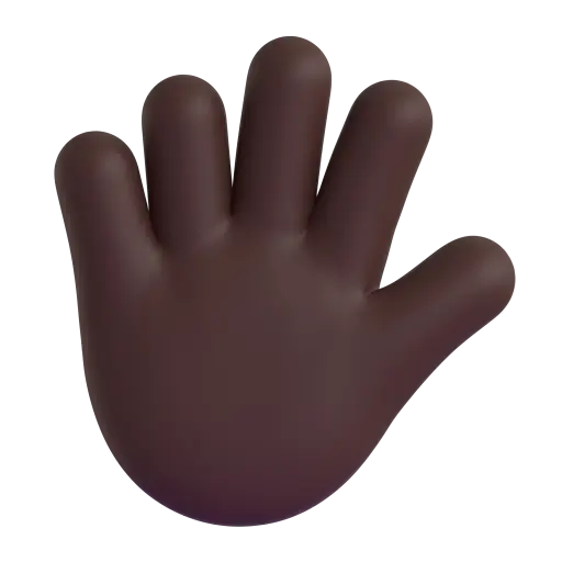 Hand with Fingers Splayed: Dark Skin Tone