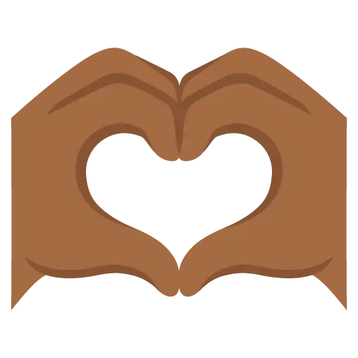 Heart Hands: Medium-Dark Skin Tone