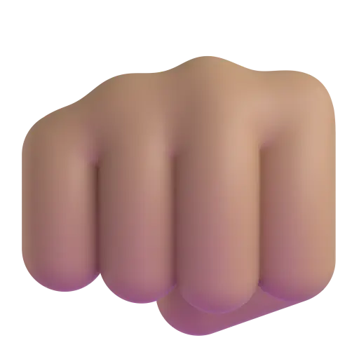 Oncoming Fist: Medium Skin Tone