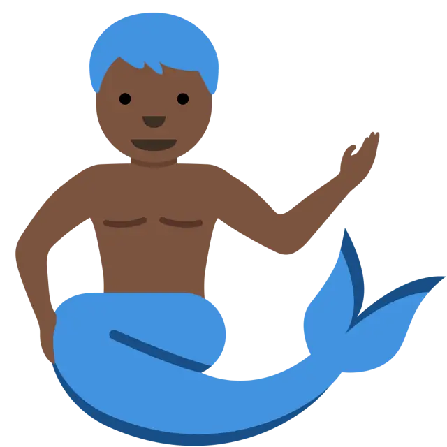 Merman: Dark Skin Tone