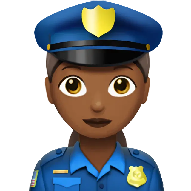 Woman Police Officer: Medium-Dark Skin Tone