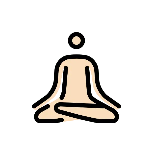 Person In Lotus Position: Light Skin Tone