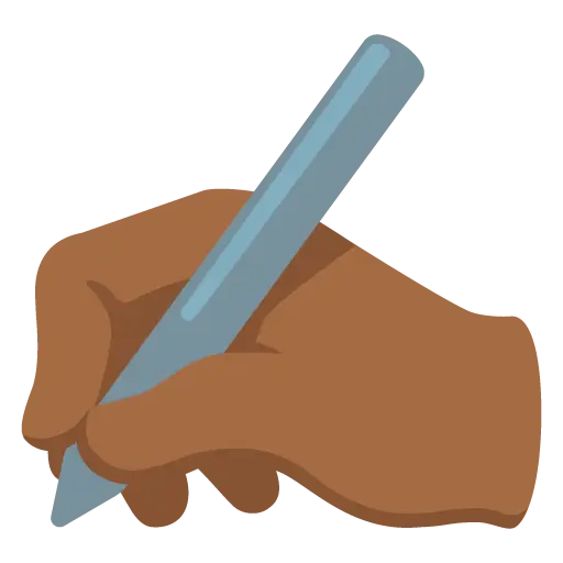 Writing Hand: Medium-Dark Skin Tone