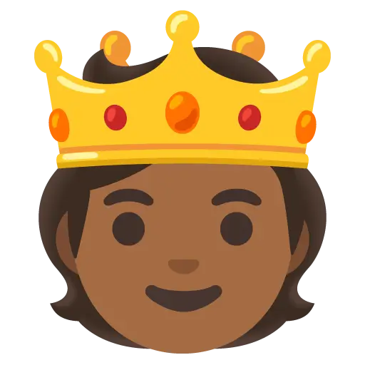 Person with Crown: Medium-Dark Skin Tone