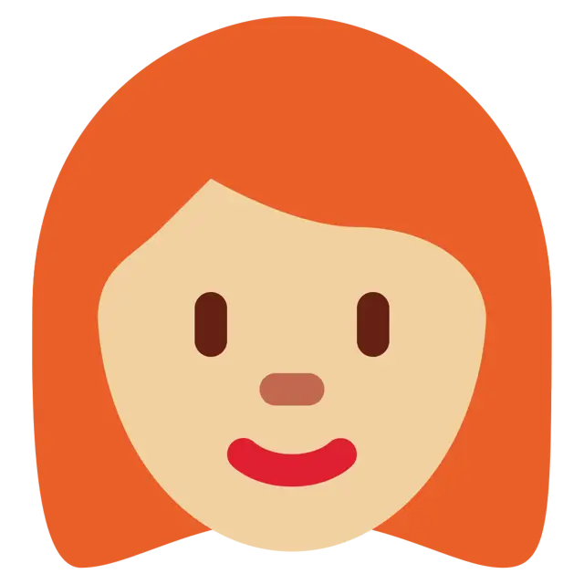 Woman: Medium-Light Skin Tone, Red Hair