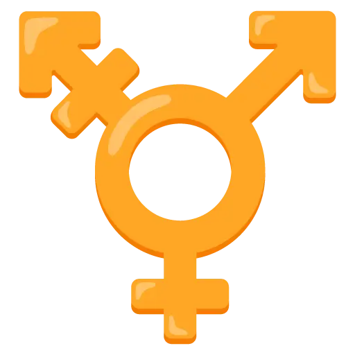 Комбинация женского и мужского символа с третьей, совмещенной «ручкой»