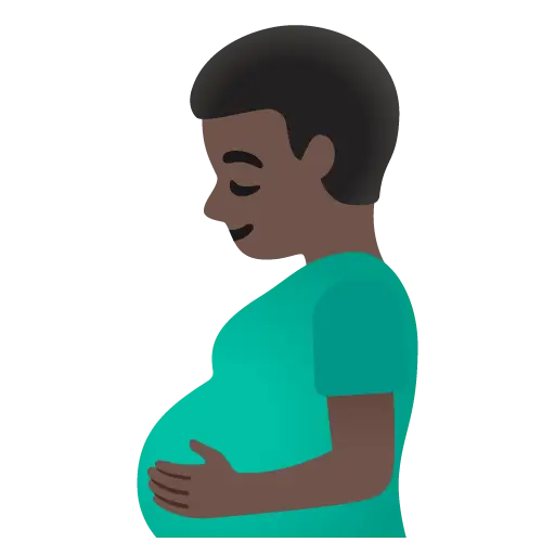 Pregnant Man: Dark Skin Tone