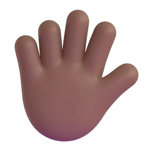 Hand with Fingers Splayed: Medium-Dark Skin Tone