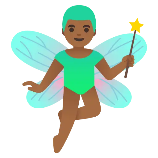 Man Fairy: Medium-Dark Skin Tone