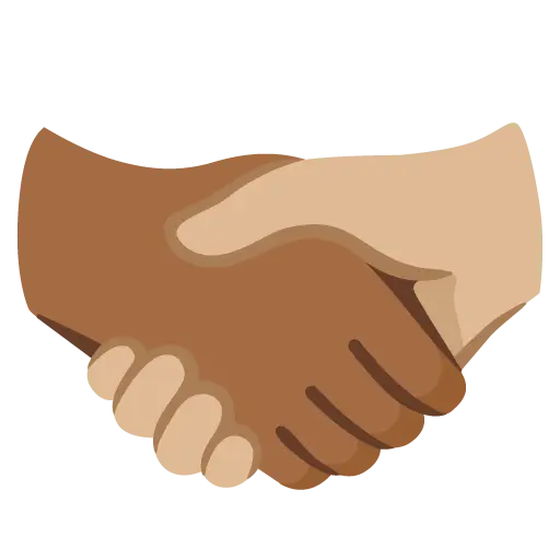 Handshake: Medium-Light Skin Tone, Medium-Dark Skin Tone