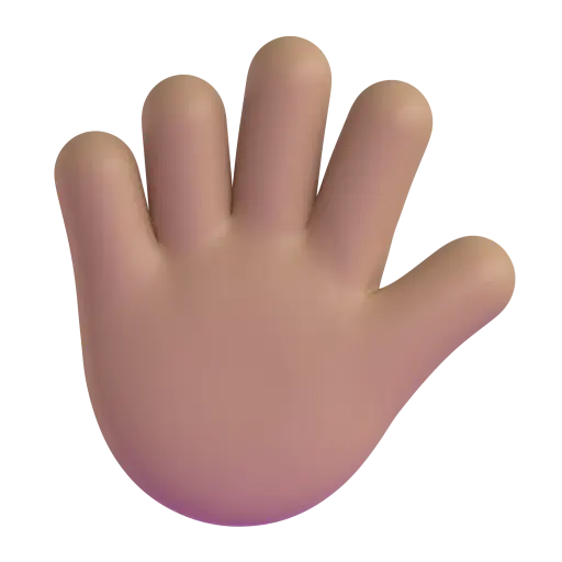 Hand with Fingers Splayed: Medium Skin Tone