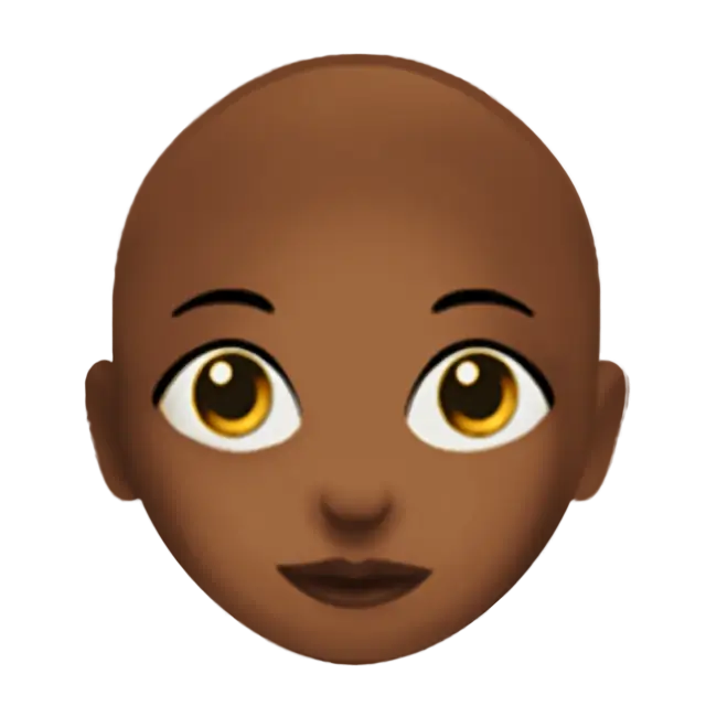 Woman: Medium-Dark Skin Tone, Bald