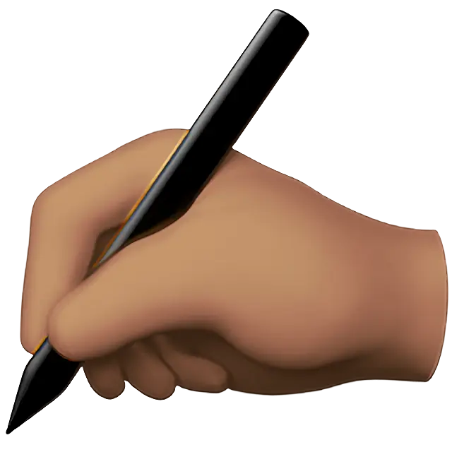 Writing Hand: Medium Skin Tone