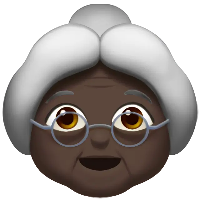 Old Woman: Dark Skin Tone