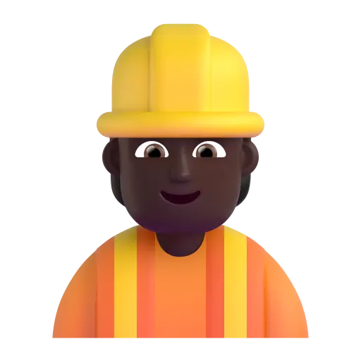 Construction Worker: Dark Skin Tone