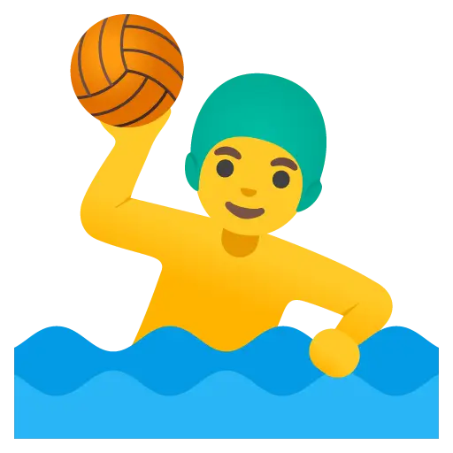 Man Playing Water Polo