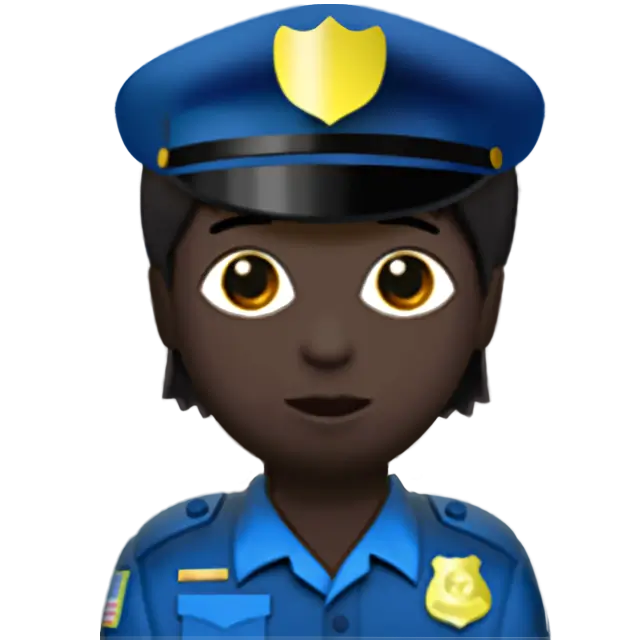 Police Officer: Dark Skin Tone