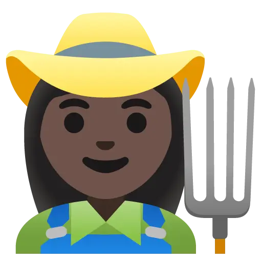 Woman Farmer: Dark Skin Tone