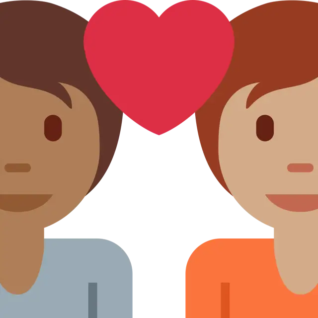 Couple With Heart: Person, Person, Medium-Dark Skin Tone, Medium Skin Tone