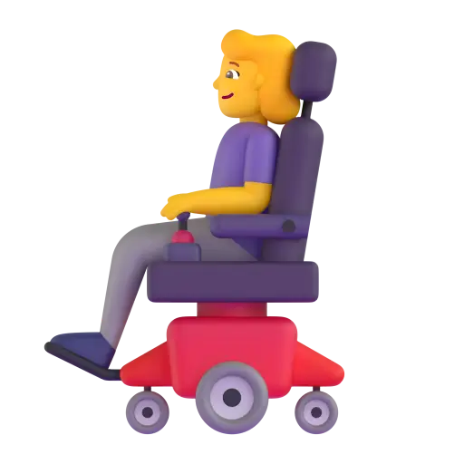 Woman in Motorized Wheelchair