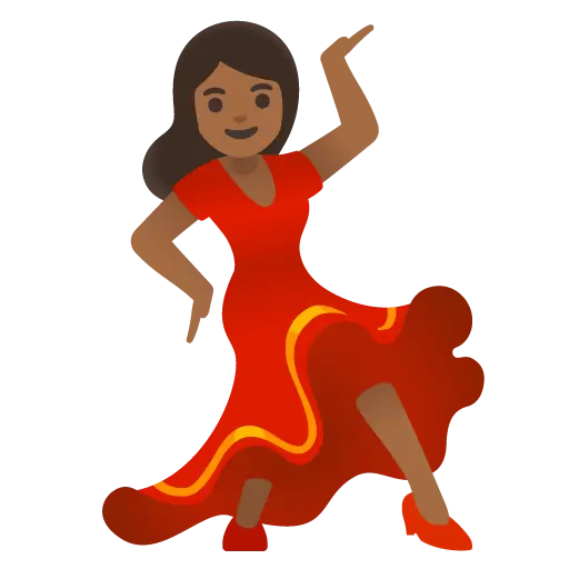 Woman Dancing: Medium-Dark Skin Tone