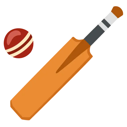 Cricketschläger und Ball