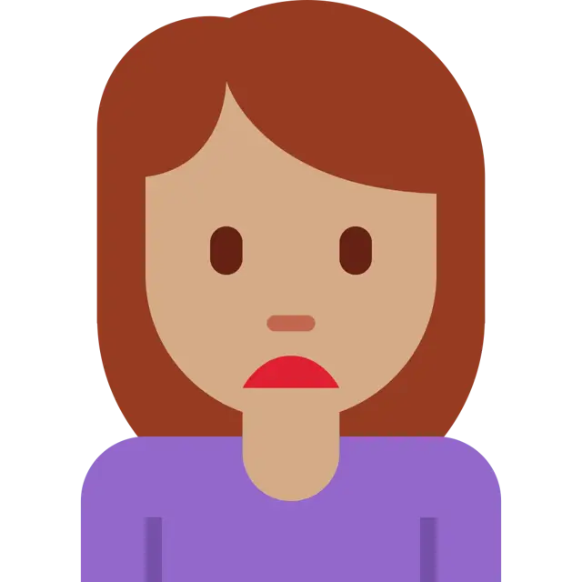 Woman Frowning: Medium Skin Tone