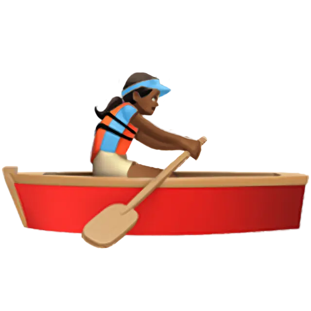 Woman Rowing Boat: Medium-Dark Skin Tone