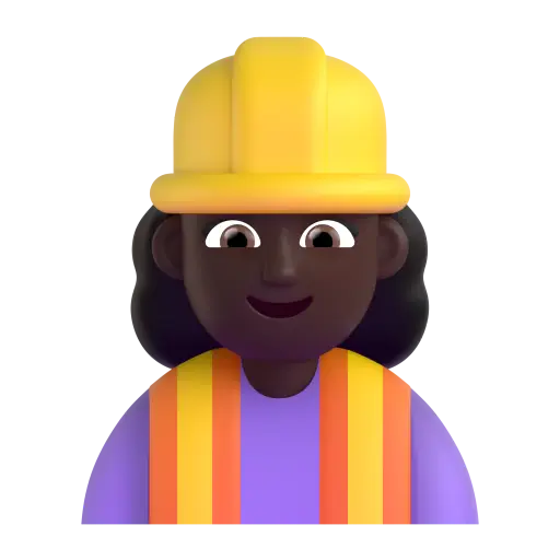 Woman Construction Worker: Dark Skin Tone