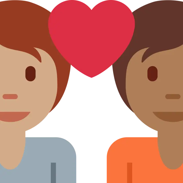 Couple With Heart: Person, Person, Medium Skin Tone, Medium-Dark Skin Tone