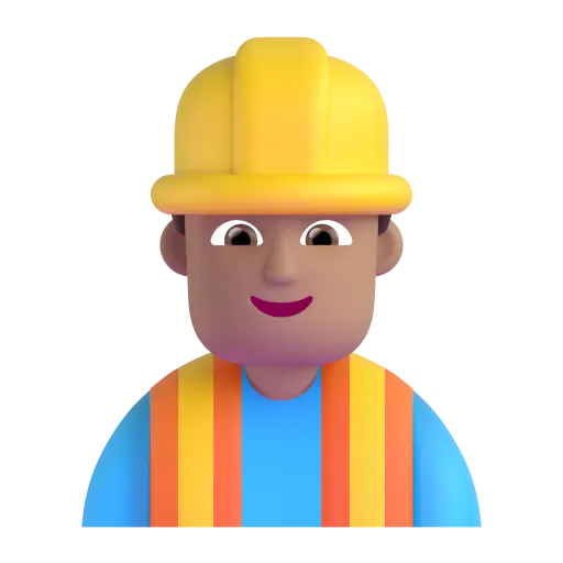 Man Construction Worker: Medium Skin Tone