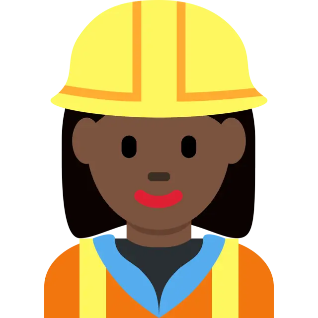 Woman Construction Worker: Dark Skin Tone