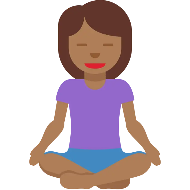 Woman In Lotus Position: Medium-Dark Skin Tone