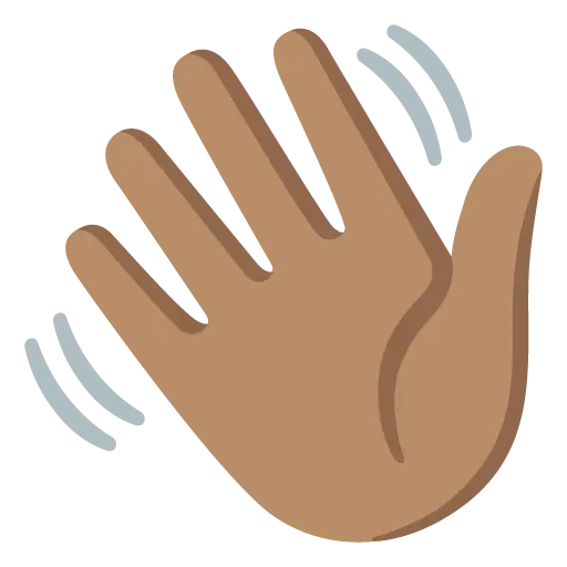 Waving Hand: Medium Skin Tone