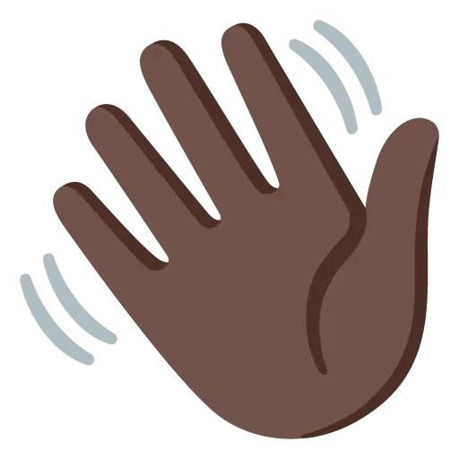 Waving Hand: Dark Skin Tone