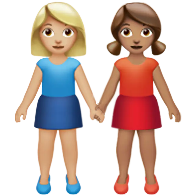 Women Holding Hands: Medium-Light Skin Tone, Medium Skin Tone