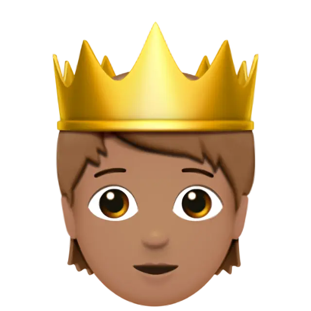 Person with Crown: Medium Skin Tone