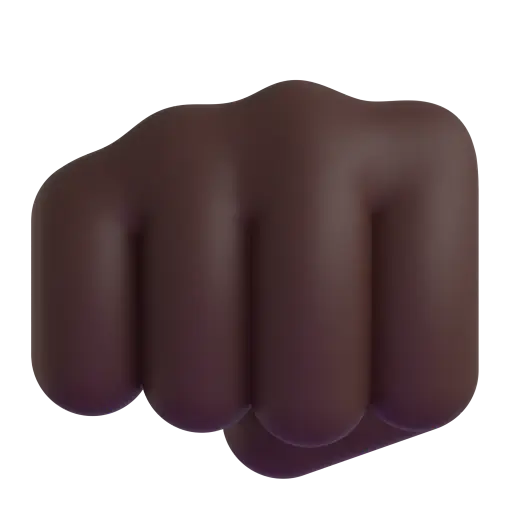 Oncoming Fist: Dark Skin Tone