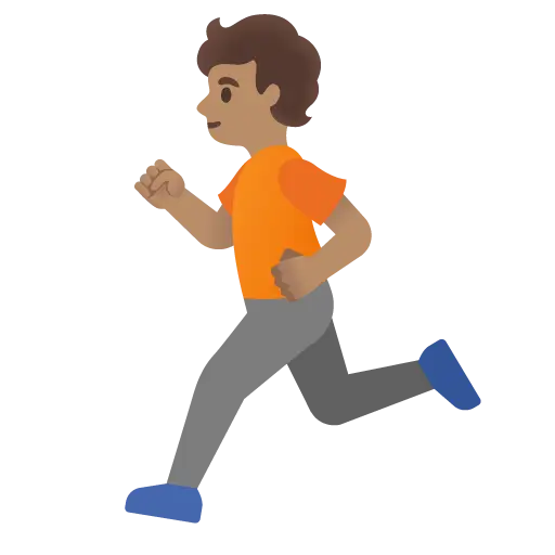 Person Running: Medium Skin Tone