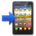 Mobile Phone with Rightwards Arrow At Left