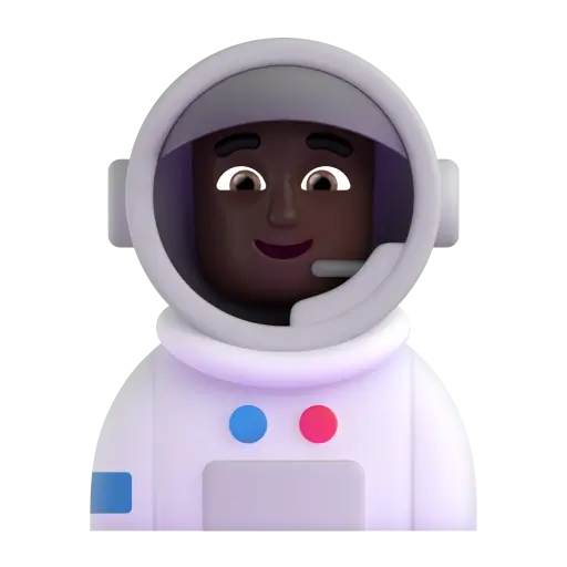 Man Astronaut: Dark Skin Tone