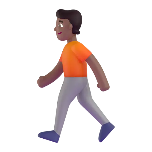 Person Walking: Medium-Dark Skin Tone