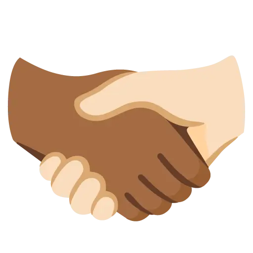 Handshake: Light Skin Tone, Medium-Dark Skin Tone