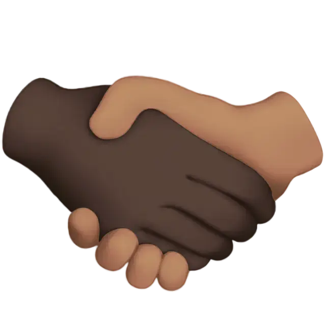 Handshake: Dark Skin Tone, Medium Skin Tone