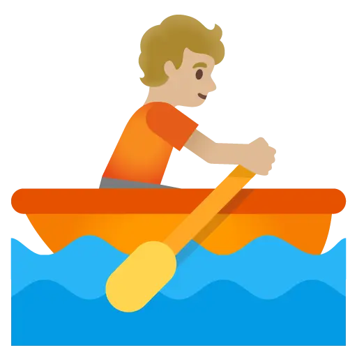 Person Rowing Boat: Medium-Light Skin Tone