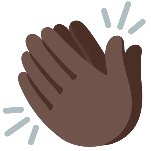 Clapping Hands: Dark Skin Tone